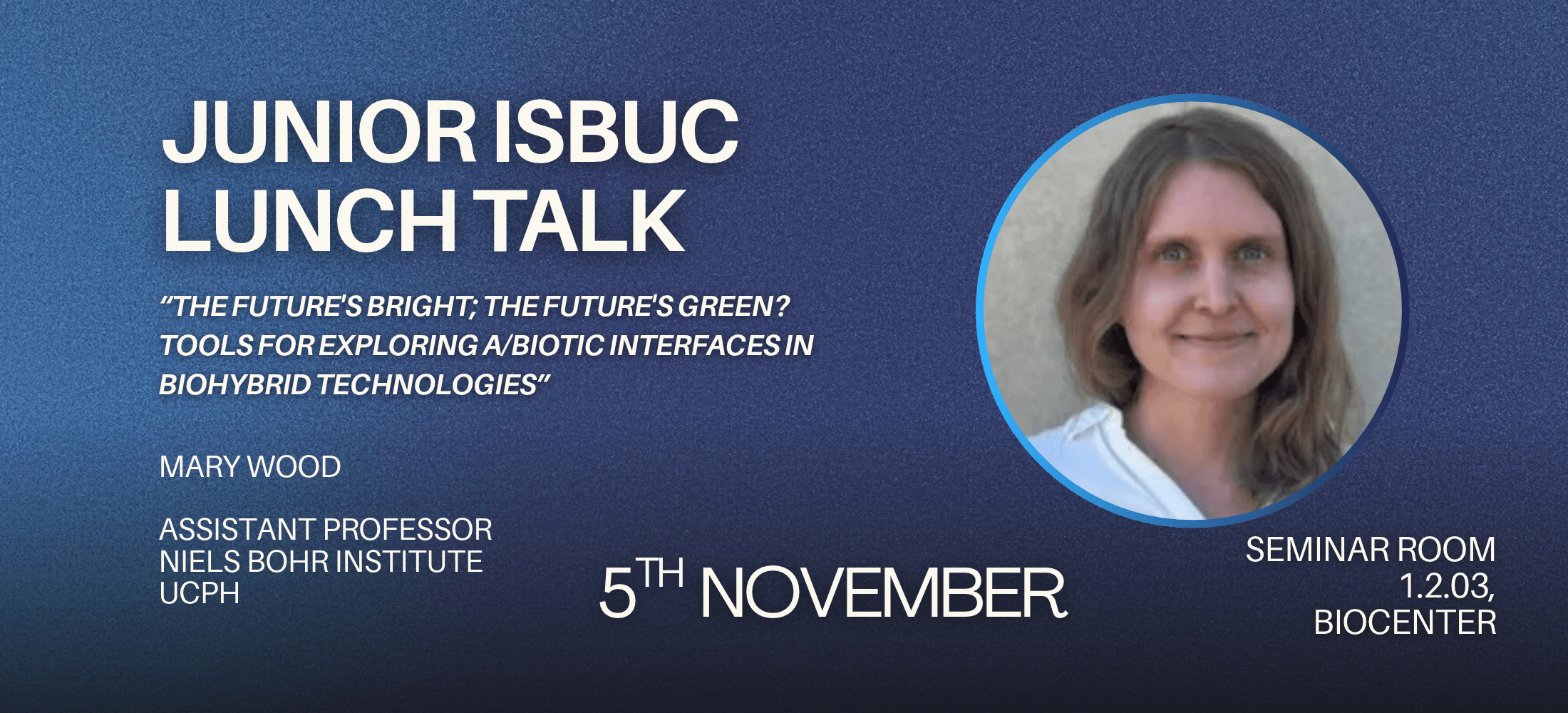 Junior ISBUC Lunch Talk November